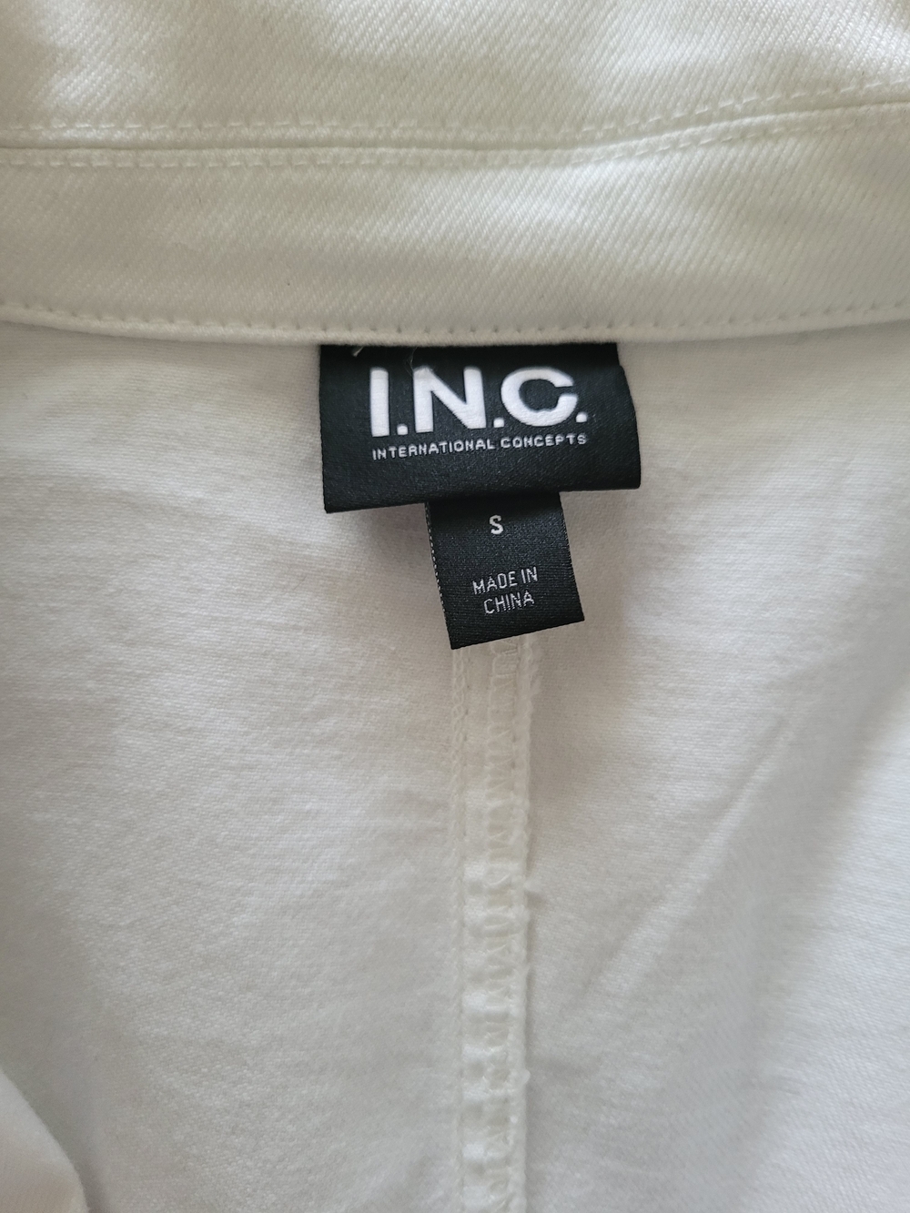 INC  White Cotton Jacket - Picture 7 of 7